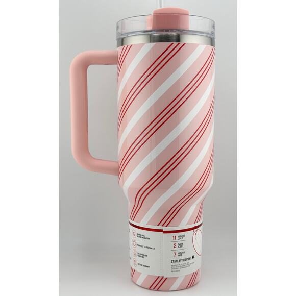 Stanley Quencher H2.0 FlowState HOLIDAY Tumbler 40oz, STRAWBERRY TWIST - Picture 2 of 5